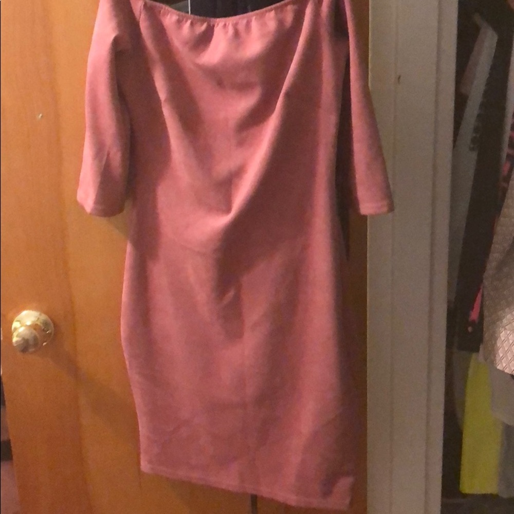 Blush velvet feel mini dress size m worn once